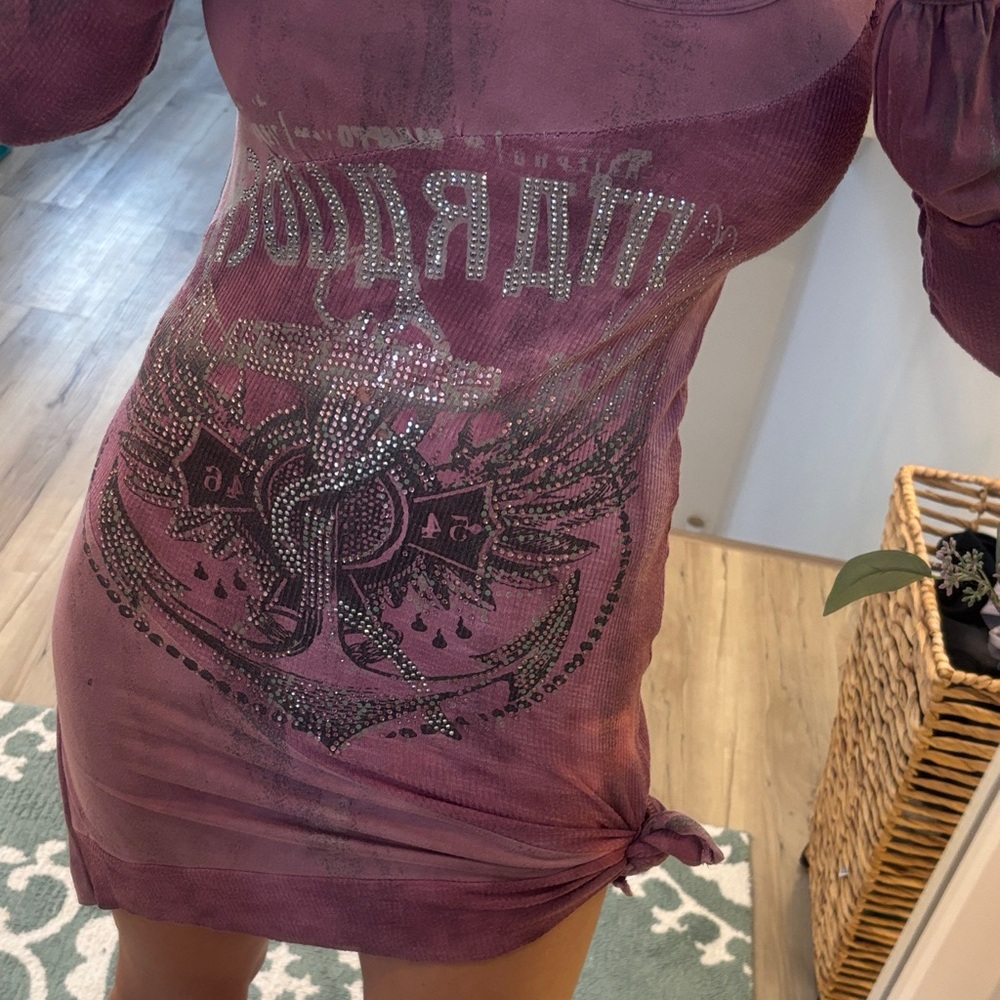 Salvage Cold Shoulder Mini Dress in Mauve - Picture 11 of 16